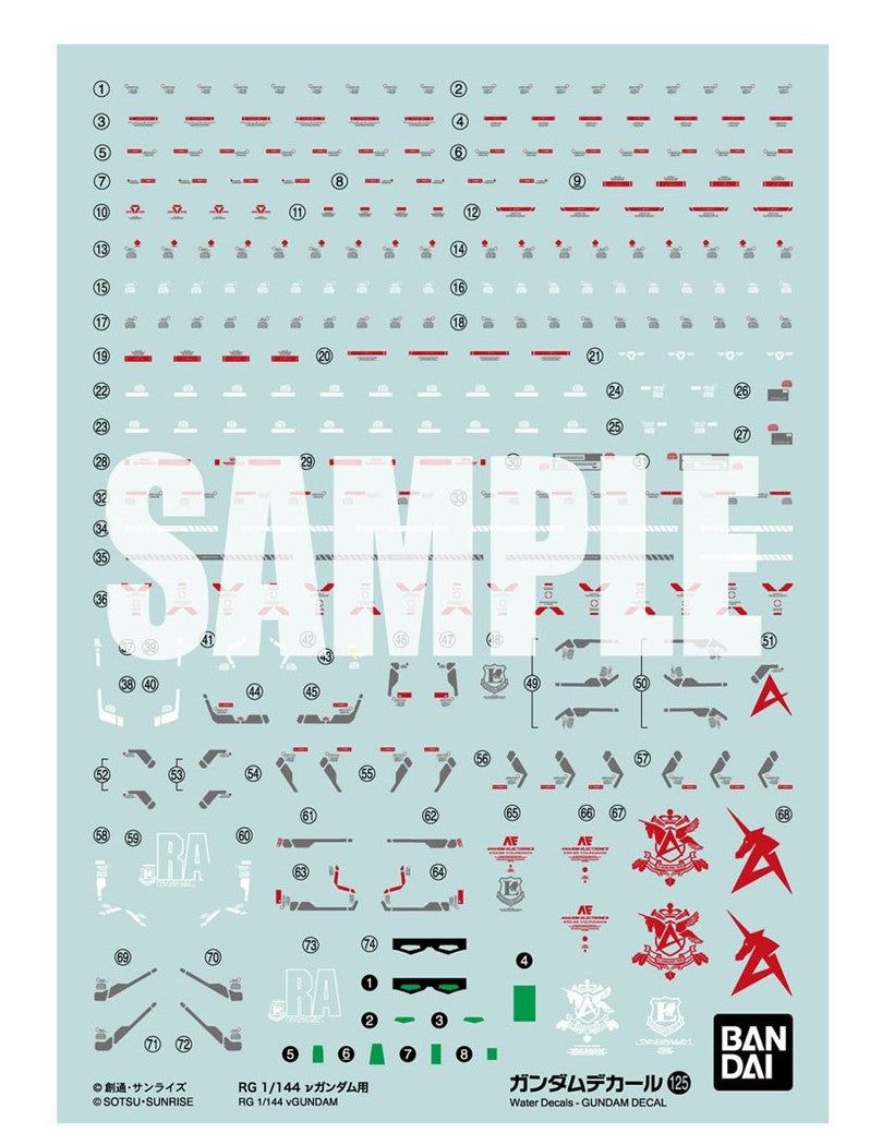 Bandai Gundam Decal (RG) Nu Gundam - BanzaiHobby