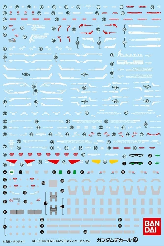 Bandai Gundam Decal (RG) for Destiny Gundam - BanzaiHobby
