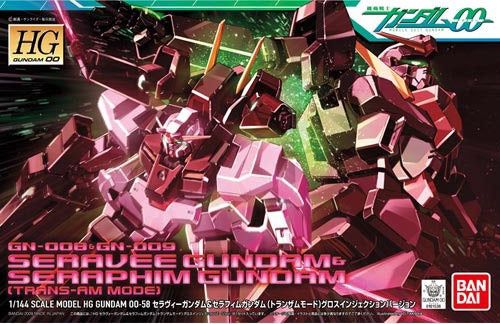 Bandai HG Seravee Gundam & Seraphim Gundam set (Trans-am mode) - BanzaiHobby
