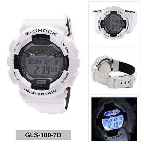 CASIO カシオ G-SHOCK GLS-100-7 ホワイト G-LIDE (Gライド)合成皮革バンド Gショック ジーショック 海外モデル メンズ 腕時計 時計 【逆輸入】 - BanzaiHobby