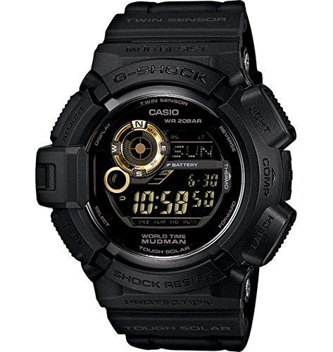 CASIO カシオ G-SHOCK Gショック ジーショック G-9300GB-1 海外直輸入品Black×Gold Seriesマッドマン ブラック×ゴールドシリーズ メンズ 腕時計 男性用 時計 ウォッチ 【逆輸入品】 - BanzaiHobby