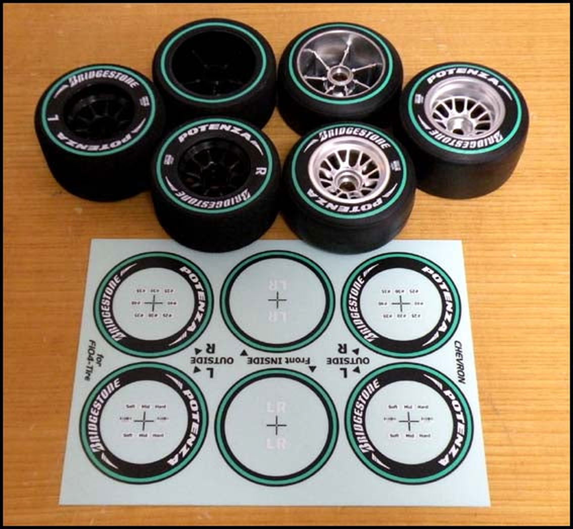 Chevron Models Bridgestone F1 Green Ring Decal for F104 - BanzaiHobby