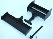 Chevron Models RCP002K2 F1 Front and Rear Wing Set Black - BanzaiHobby