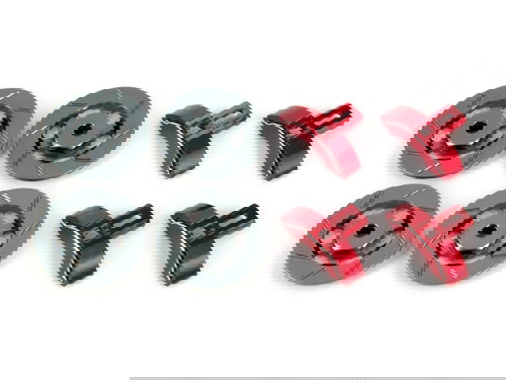 D-LIKE DL337 Aluminium Caliper & Rotor Hub (Red) for RE-R Hybrid - BanzaiHobby