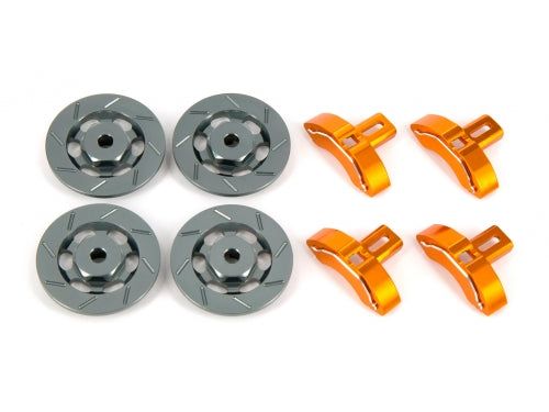 D-LIKE DL339 Aluminium Caliper & Rotor Hub (GOLD) for RE-R Hybrid - BanzaiHobby