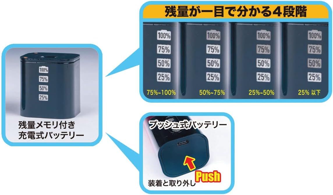 Doyusha Awesome Hobby Rechargeable Handy Air Compressor Black - BanzaiHobby