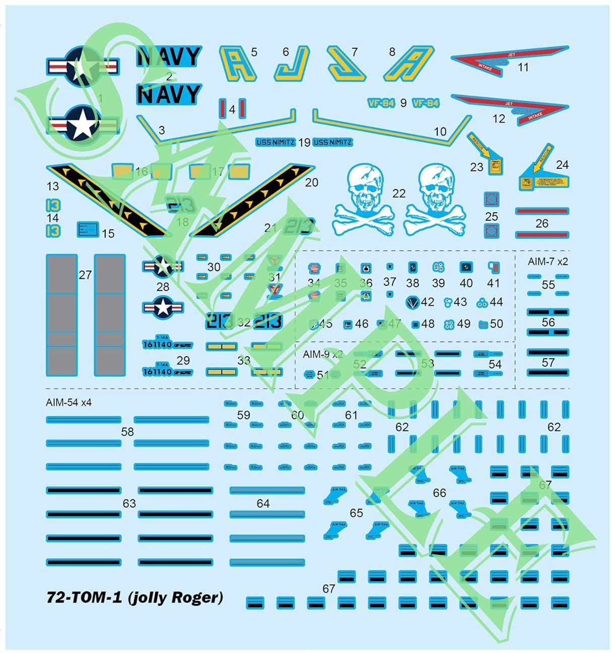 Doyusha USN F-14A Tomcat `VF-84 Jolly Rogers` - BanzaiHobby