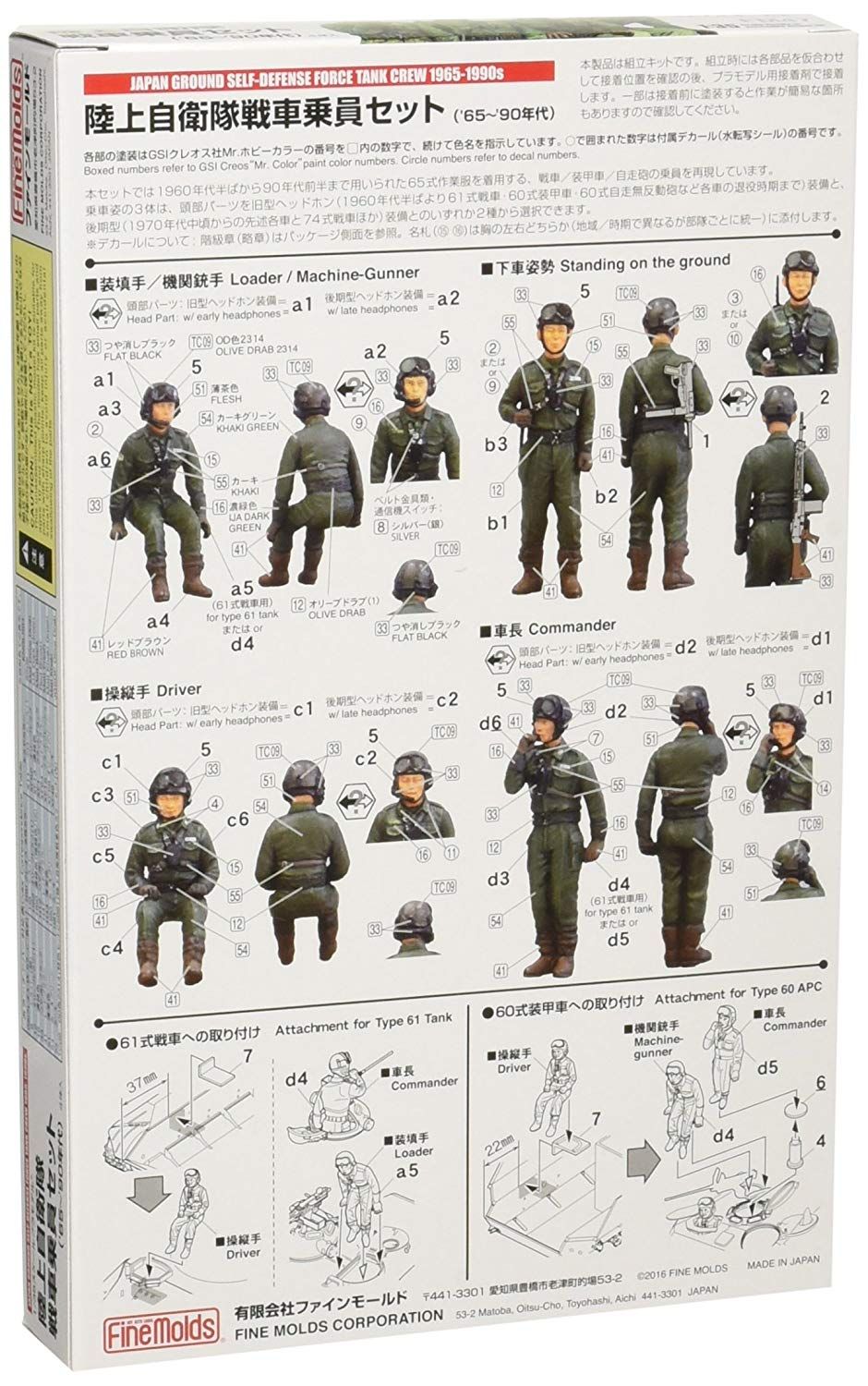Fine Molds JGSDF Tank Crew Set (`65-`90s) - BanzaiHobby