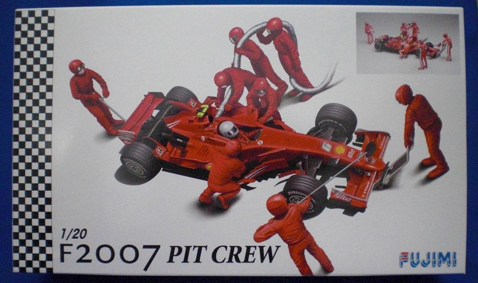 フジミ1/20フェラーリF2007 PIT CREW Banzai Hobby - Fujimi 090825 Ferrari F2007 + Pit Crew Set