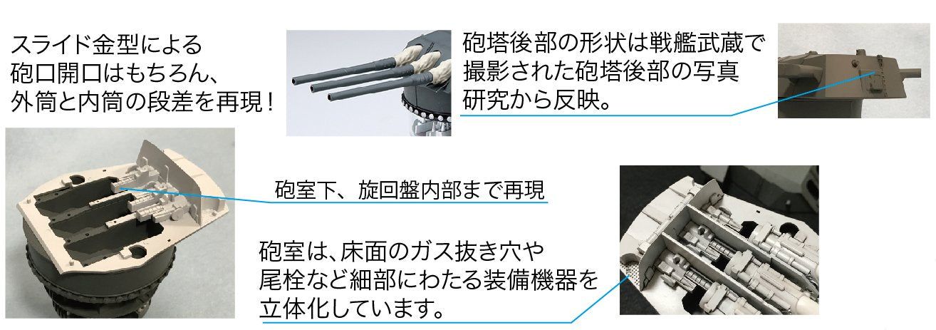 Fujimi Battleship Yamato Type 94 46cm Main Turret - BanzaiHobby