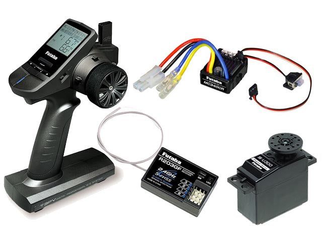 Futaba 3PV & MC340CR ESC & S-U300 Servo Set - BanzaiHobby