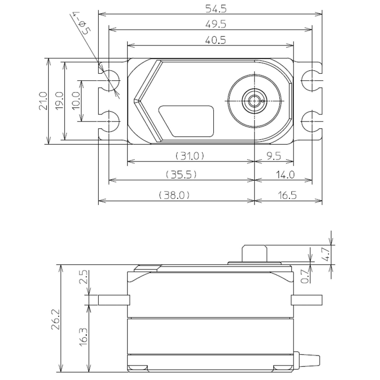 Futaba HPS-CT702 Low Profie High Performance Brushless Servo - BanzaiHobby