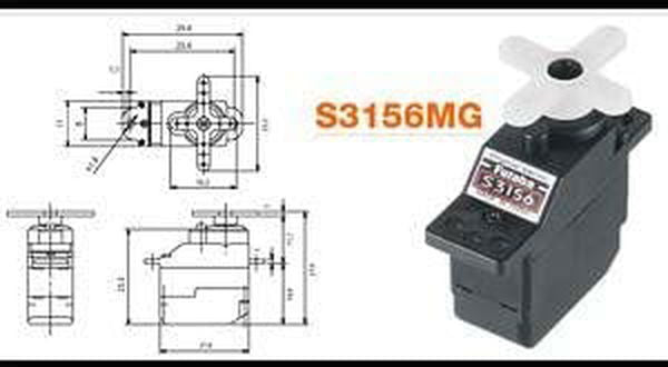 G-FORCE 106575-3 S3156 Micro Digital Servo (for plane) - BanzaiHobby