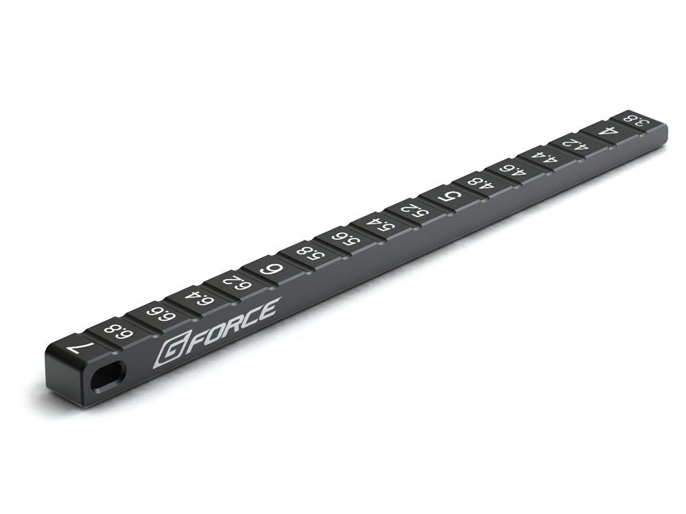 G-FORCE G0117 Ride Height Gauge 3.8-7.0mm(Black) - BanzaiHobby