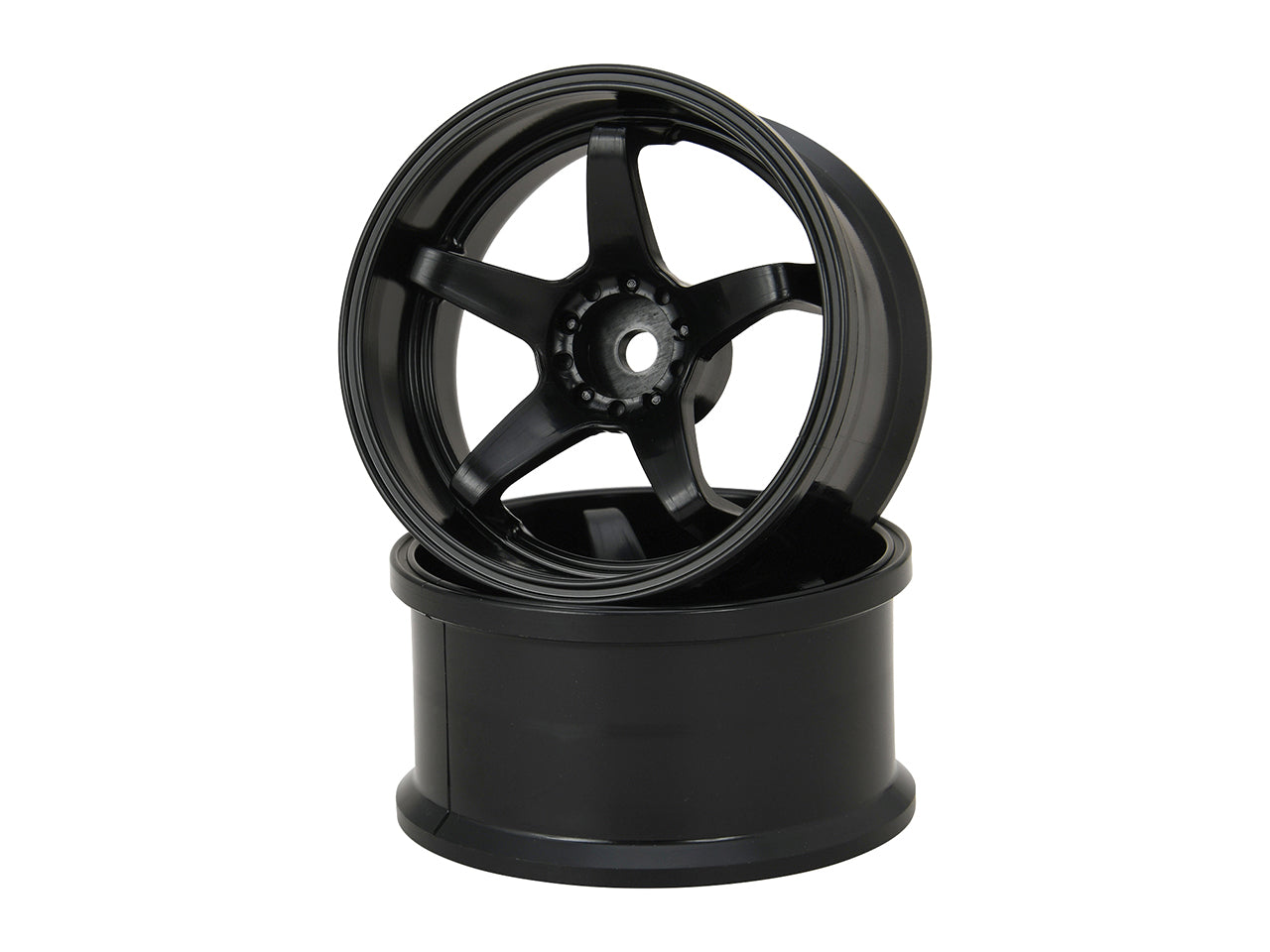 G-Force GD055 N-Type Drift Wheel High Traction/+8/Black - BanzaiHobby