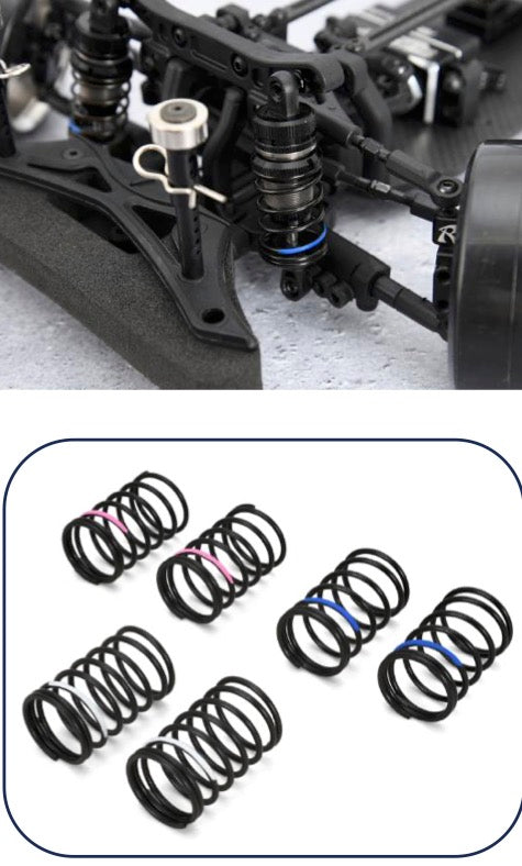 G-Force GD103 Black SUS Drift Spring Set (27mm / 7 / 7.5 / 8T) 6pcs - BanzaiHobby