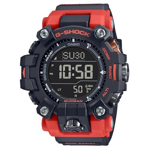 G-SHOCK Master of G MUDMAN นาฬิกา Casio Solar Radio Digital สีแดง