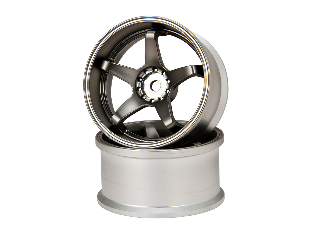 G-Force GD044 N-Type Drift Wheel/+6/Titan Silver - BanzaiHobby