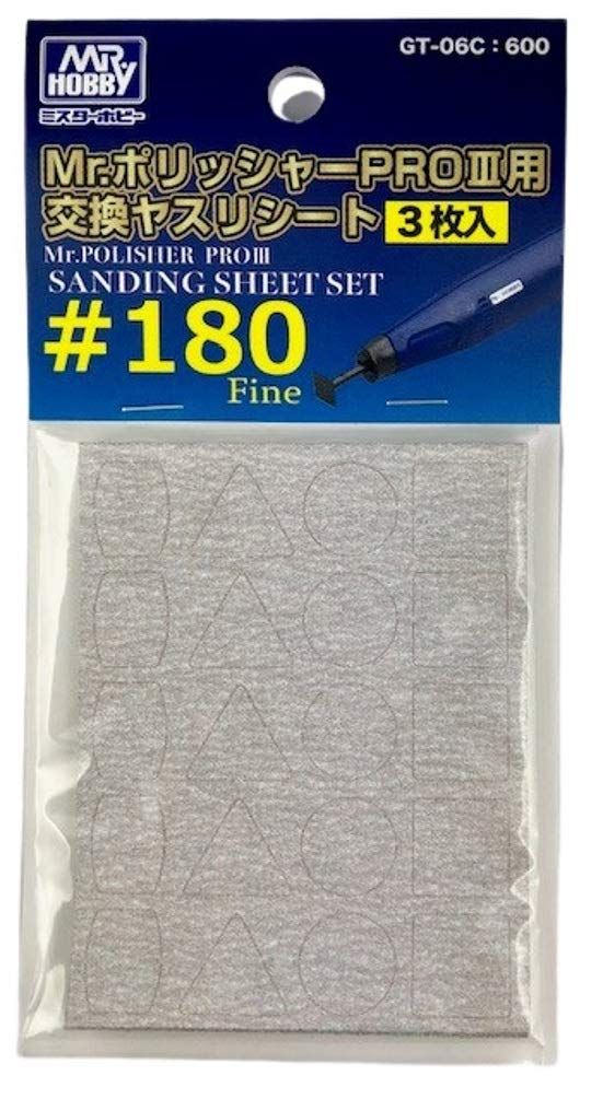 GSI Creos Mr.Polisher PRO III Replacement File Sheet No.180 (3 Pieces) - BanzaiHobby
