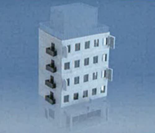 Greenmax 2188 Business Building Add-on 4 Story Set (Unassembled Kit) - BanzaiHobby