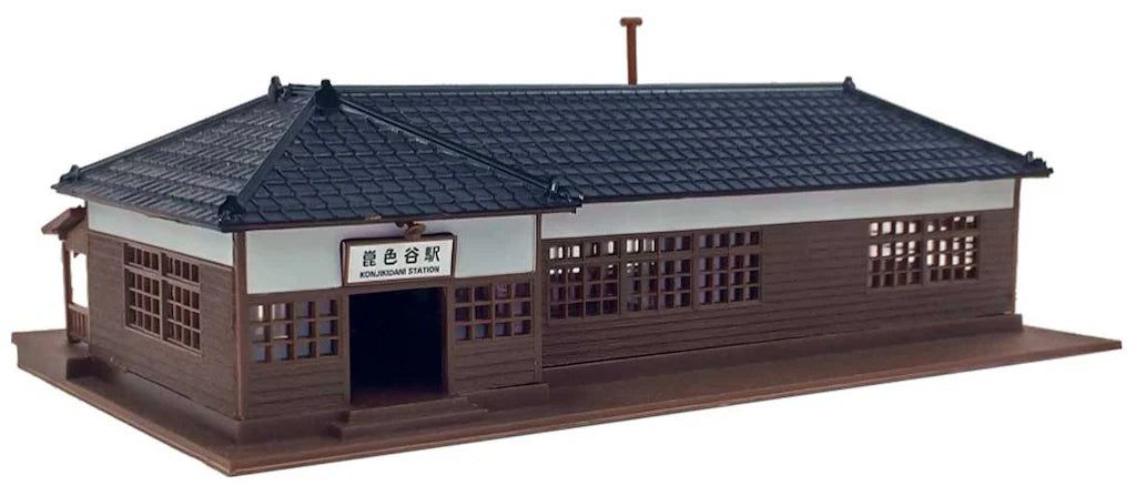 Greenmax 2636 Local Station Building Dark Brown Tint - BanzaiHobby