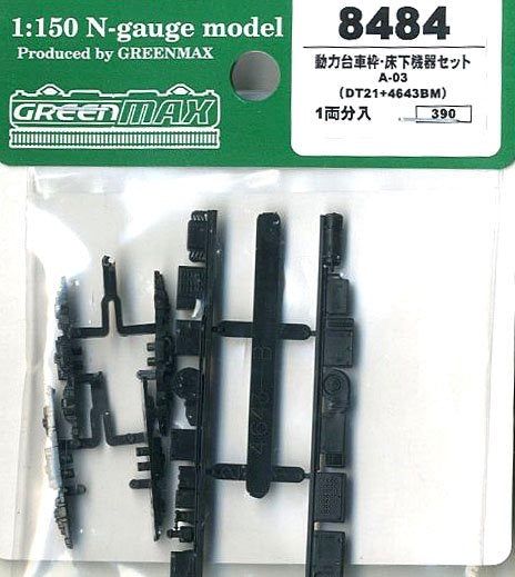 Greenmax Power Bogie Frame & Under Floor Parts Set A-03 (DT21+4643BM) (fo - BanzaiHobby