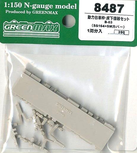 Greenmax Power Bogie Frame & Under Floor Parts Set B-03 (SS164+SM Cover) - BanzaiHobby