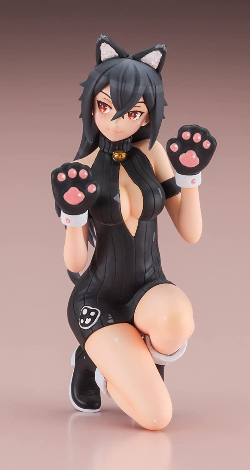 Hasegawa 12 Egg Girls Collection No.37 `Haku Rinpha` (Black Cat) - BanzaiHobby