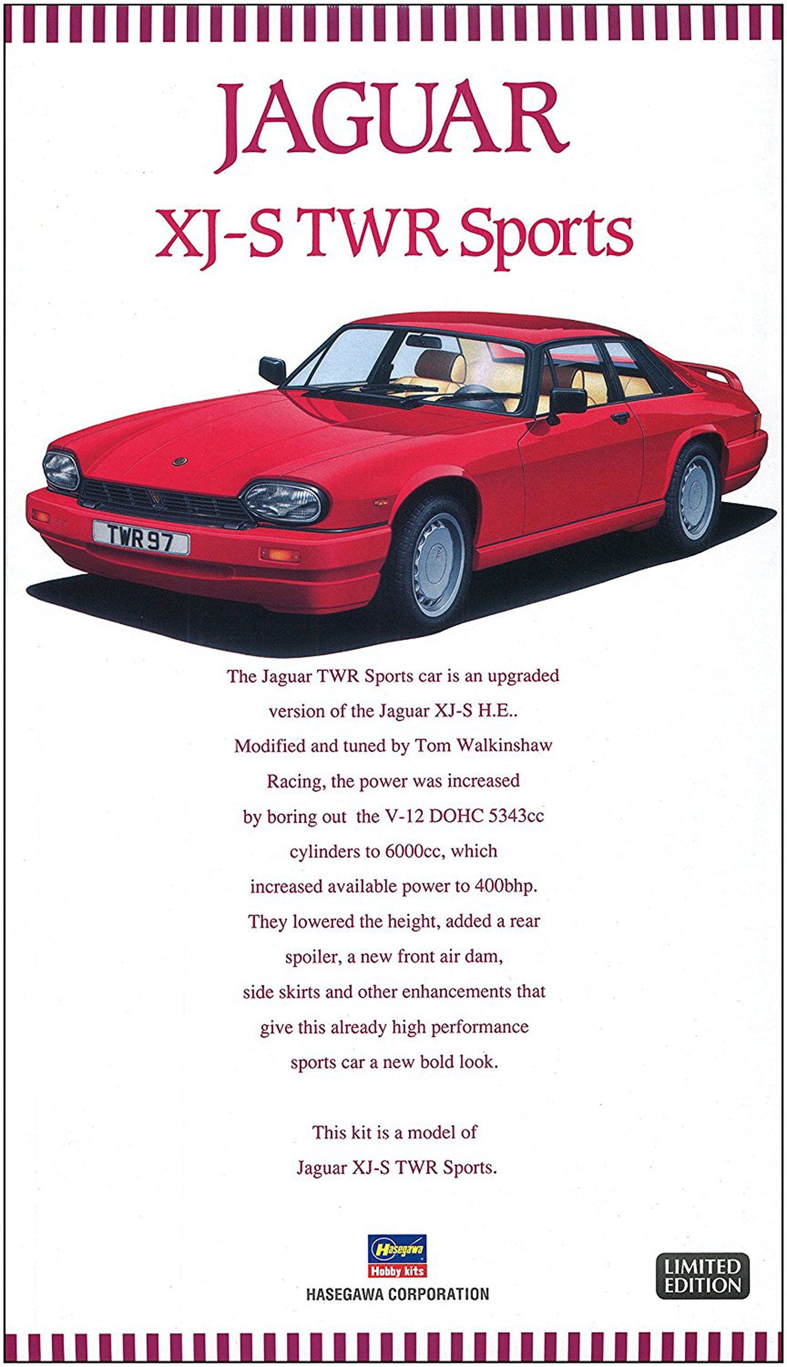 Hasegawa 20339 Jaguar XJ-S TWR Sport - BanzaiHobby