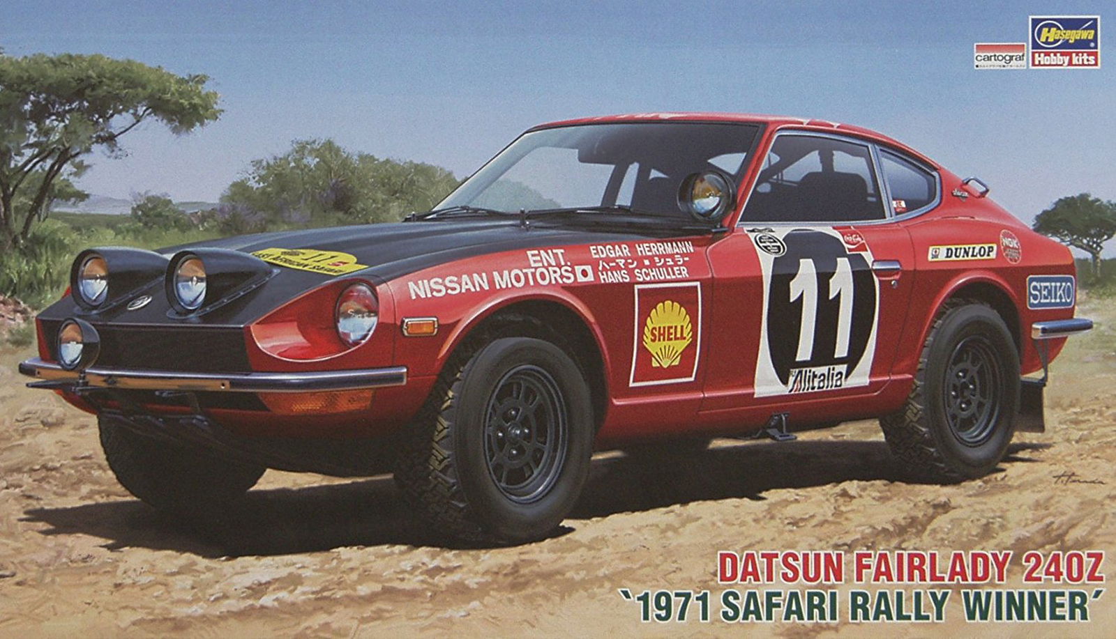Hasegawa Datsun Fairlady 240Z 1971 Safari Rally Winner - BanzaiHobby