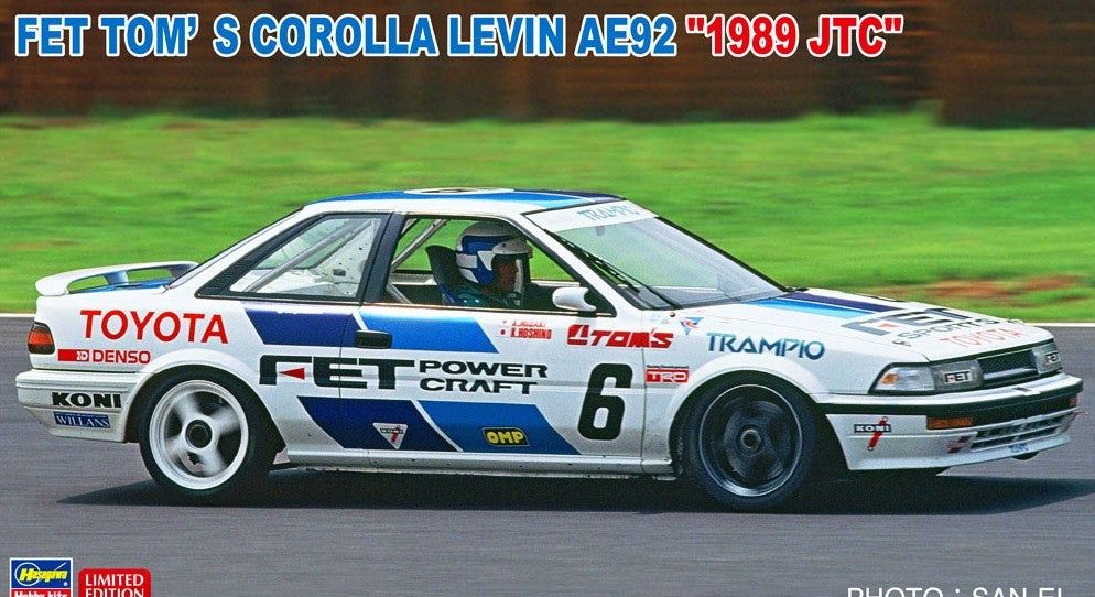Hasegawa FET Tom`s Corolla Levin AE92 `1989 JTC` - BanzaiHobby