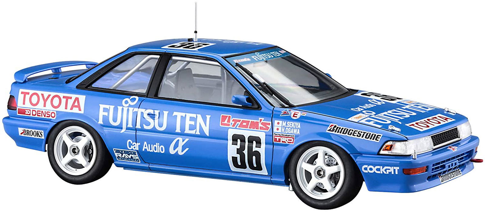 Hasegawa Fujitsu Ten Tom`s Corolla Levin AE92 `1991 JTC` - BanzaiHobby