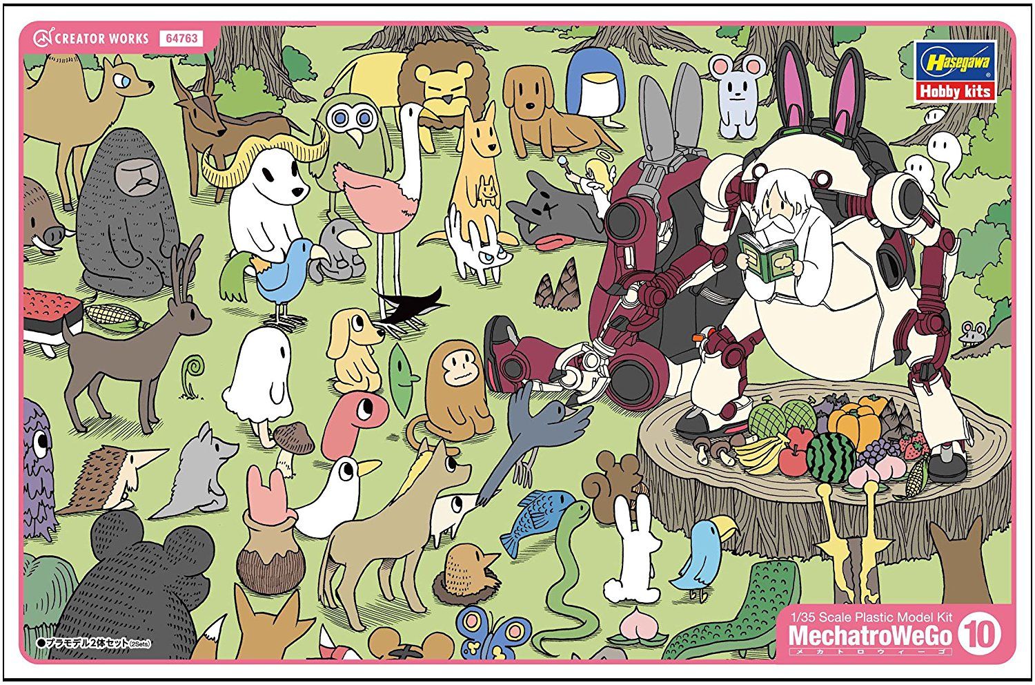 Hasegawa Mechatro WeGo No.10 Animal Retro & Azuki - BanzaiHobby
