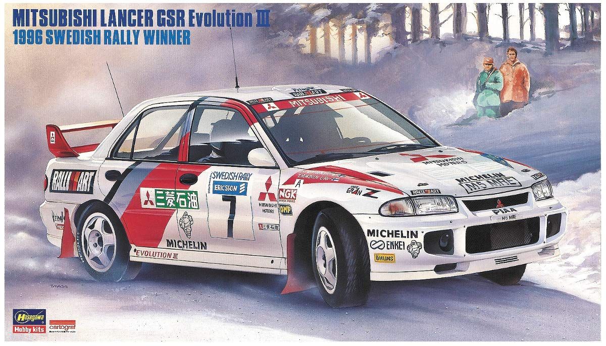 Hasegawa Mitsubishi Lancer EvolutionIII `1996 Swedish Rally Winner` - BanzaiHobby