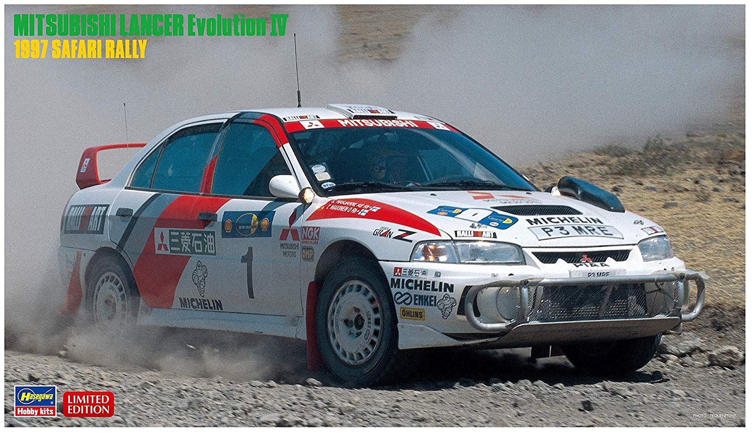 Hasegawa Mitsubishi Lancer Evolution IV `1997 Safari Rally` - BanzaiHobby