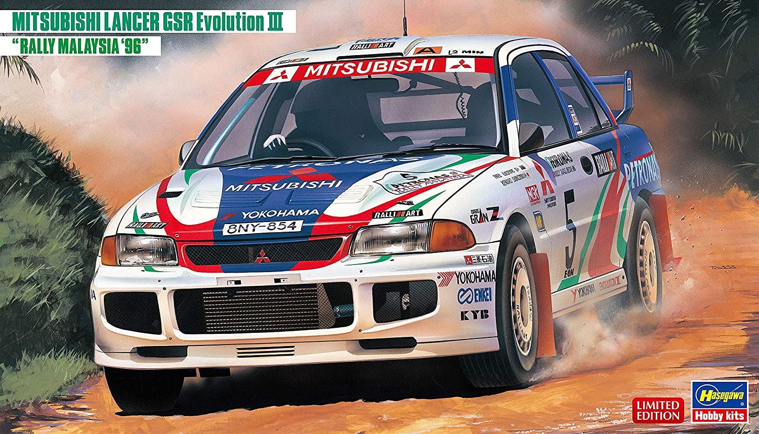 Hasegawa Mitsubishi Lancer GSR EvolutionIII `1996 Rally Malaysia` - BanzaiHobby