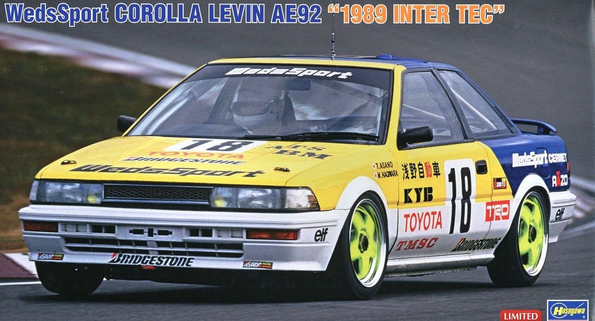 Hasegawa WedsSport Corolla Levin AE92 `1989 Inter TEC` - BanzaiHobby