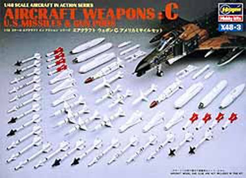 Hasegawa X48-3 Aircraft Weapons C U.S. Missiles & Gun Pods - BanzaiHobby