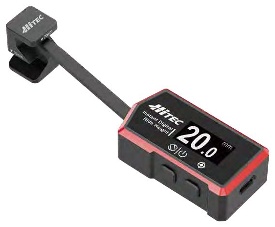 (PO AUG 2026) HiTEC 44372 Instant Digital Ride Height HEIGHT GAUGE RX (Red)