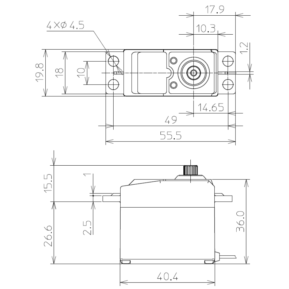 Futaba 107199-1 S-U300 Standard S.BUS Servo - BanzaiHobby