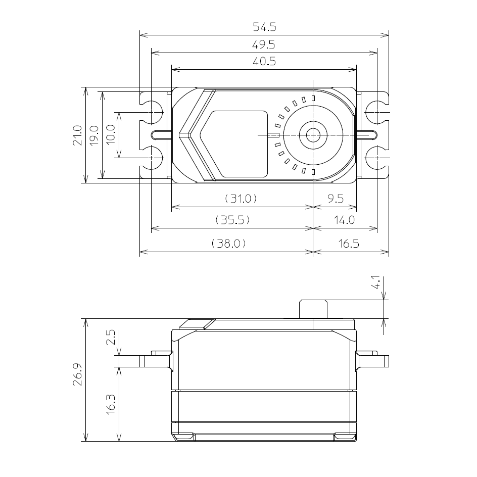 Futaba 107326-3 HPS-A704 servo for F3A aircraft in the HPS servo series - BanzaiHobby