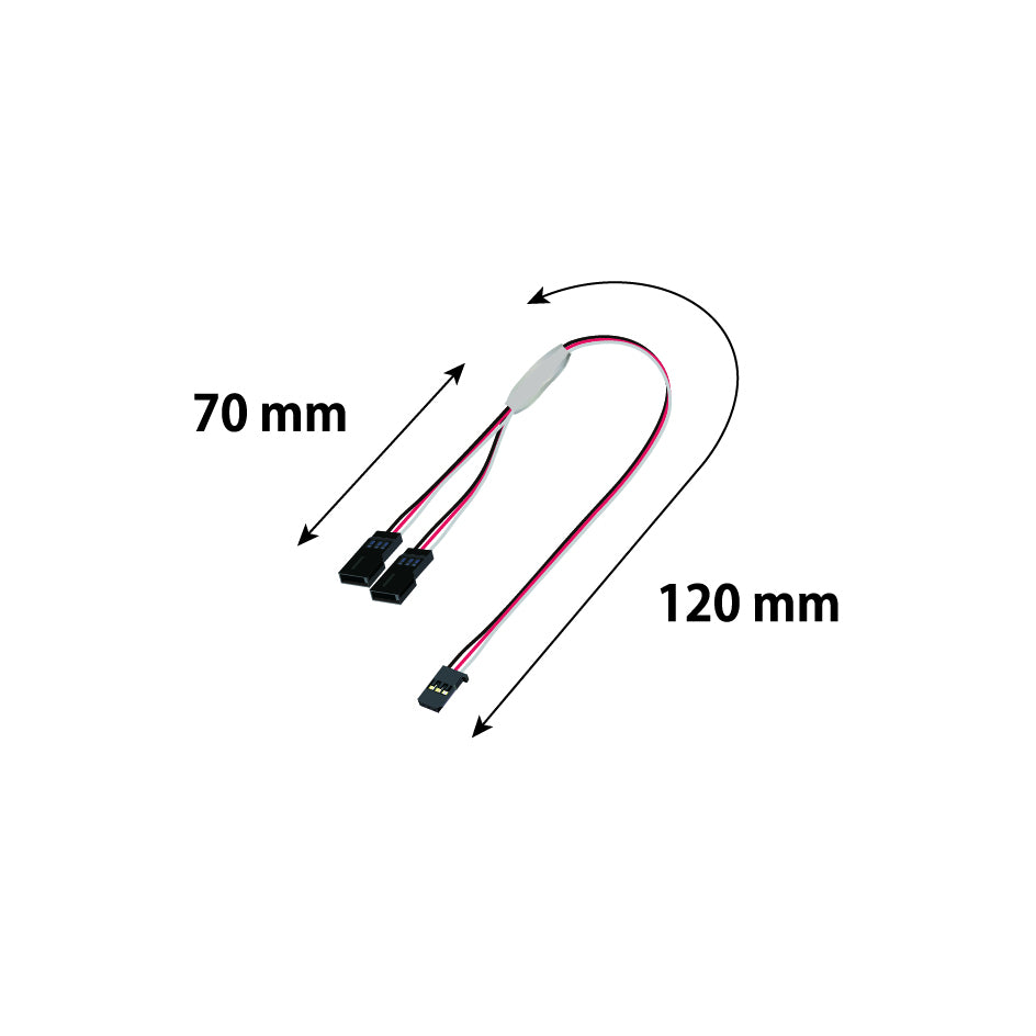 Futaba BB0163 307454 S.BUS Two-Pronged Code 1000-200mm - BanzaiHobby