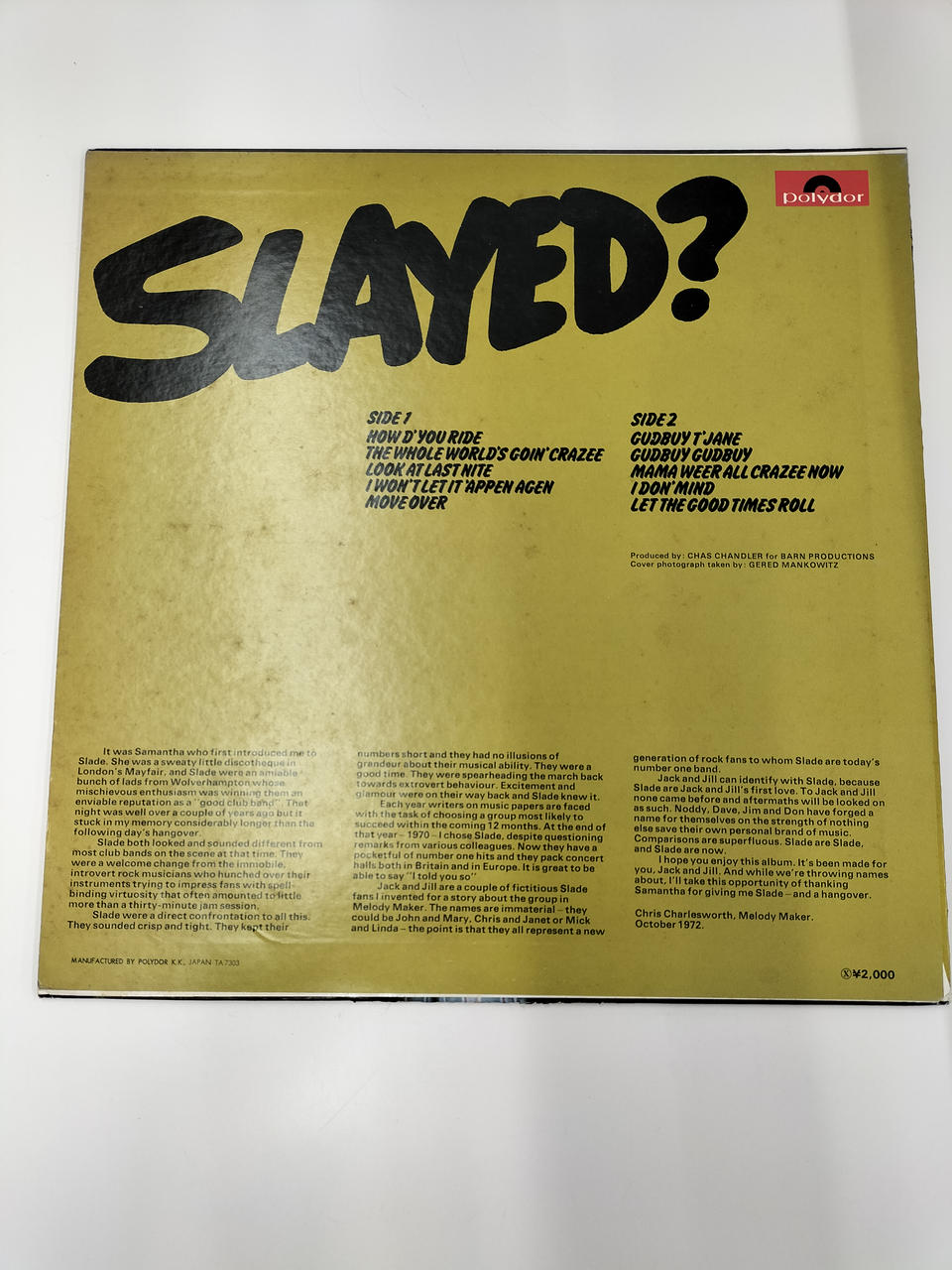 SLADE Record SLAYED?