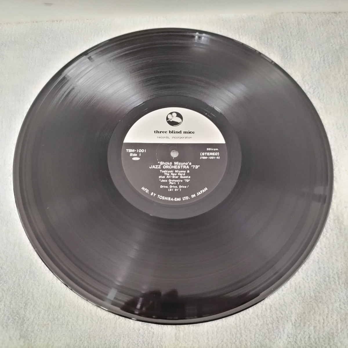 THREE BLIND MICE LP Record JAZZ/FUSION Shutaka Mizuno Jazz Orchestra '73
