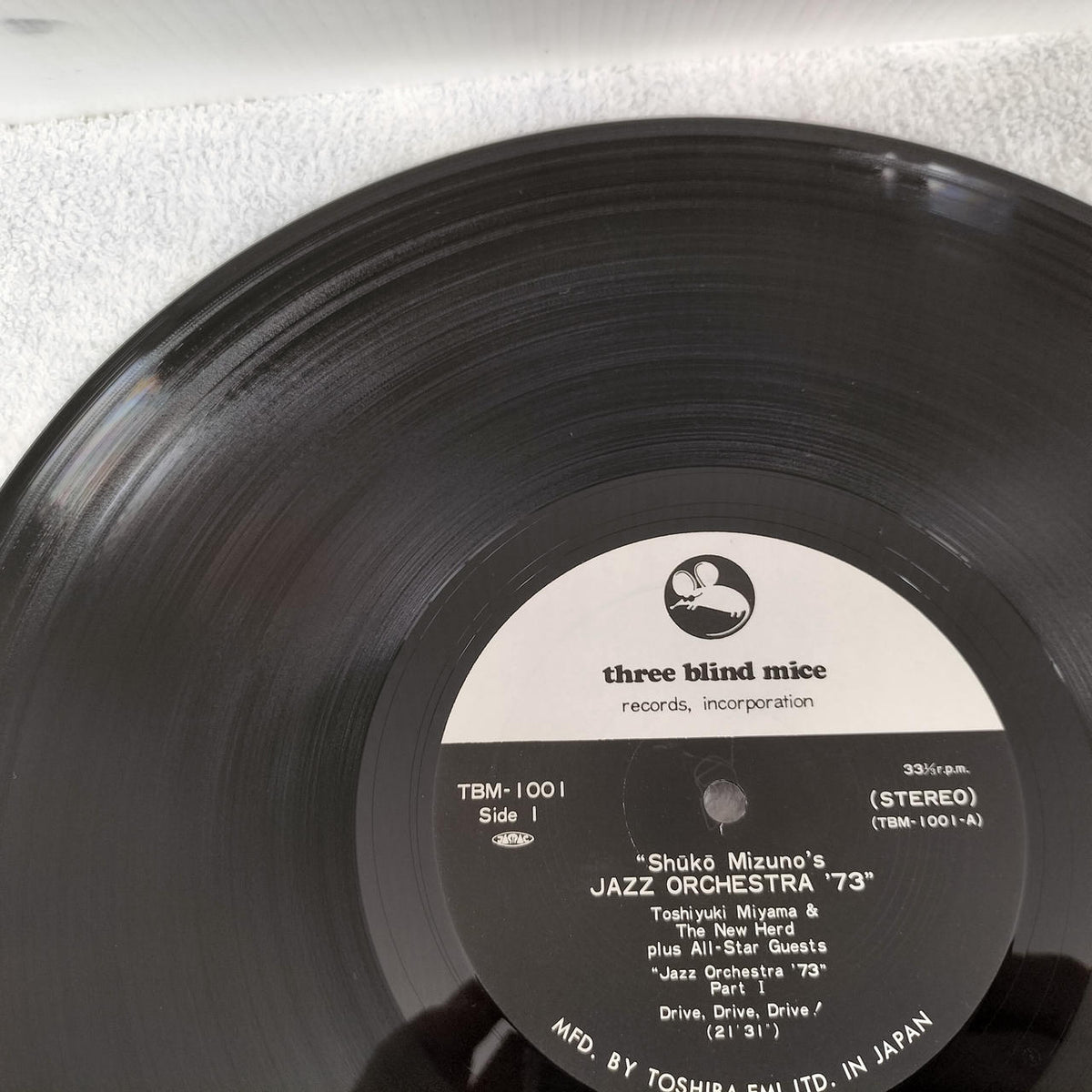 THREE BLIND MICE LP Record JAZZ/FUSION Shutaka Mizuno Jazz Orchestra '73