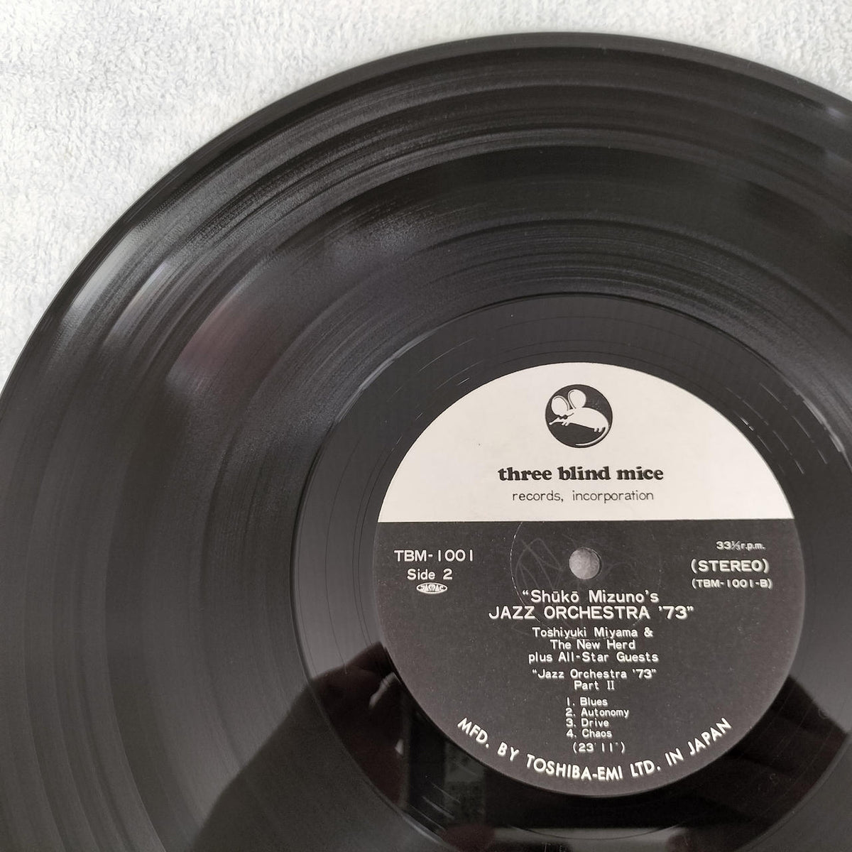THREE BLIND MICE LP Record JAZZ/FUSION Shutaka Mizuno Jazz Orchestra '73