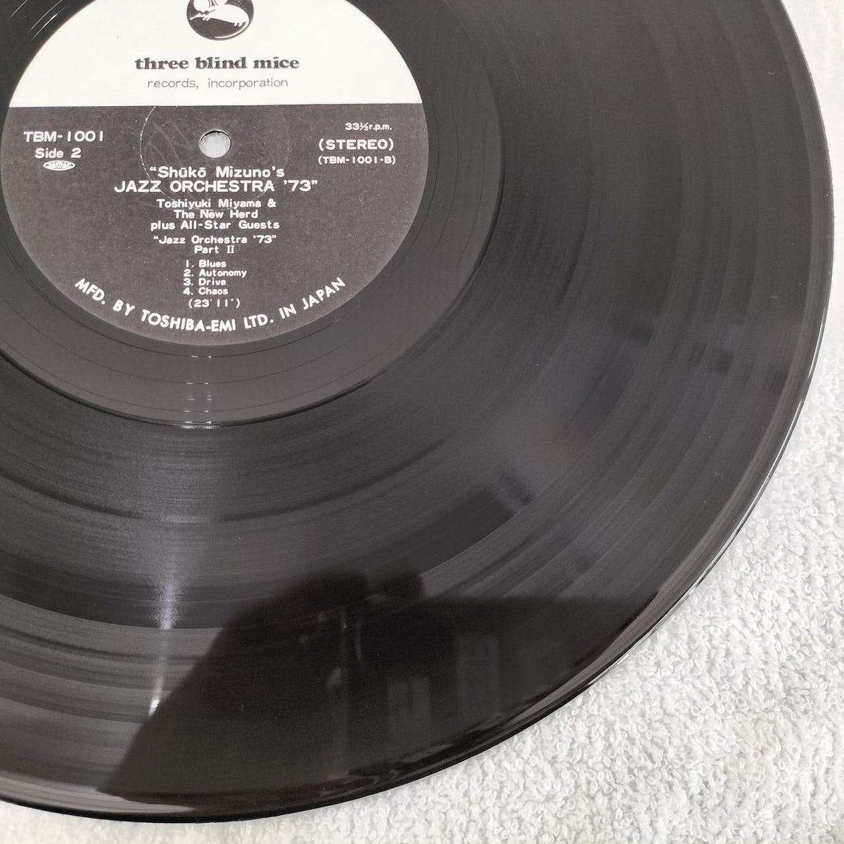 THREE BLIND MICE LP Record JAZZ/FUSION Shutaka Mizuno Jazz Orchestra '73