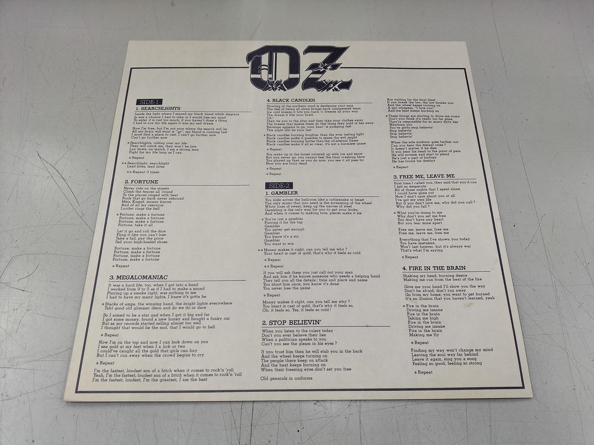 Sounds Marketing System Co., Ltd. Oz / Fire In The Brain SP20-5104