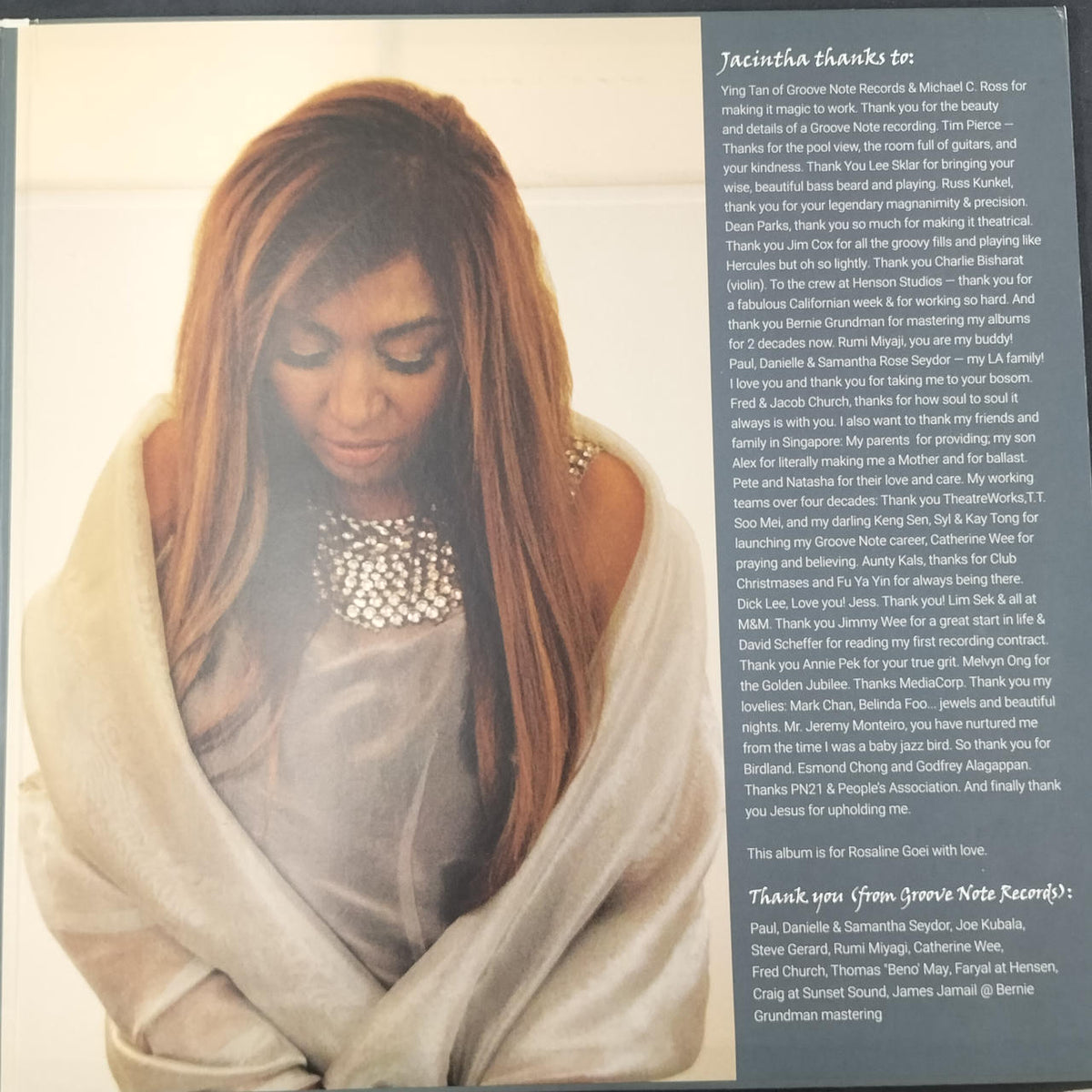GROOVE NOTE LP Western Music JACINTHA FIRE & RAIN