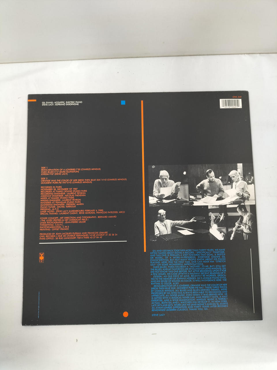OWL LP JAZZ STEVE LACY - Banzai Thrifting | BanzaiHobby